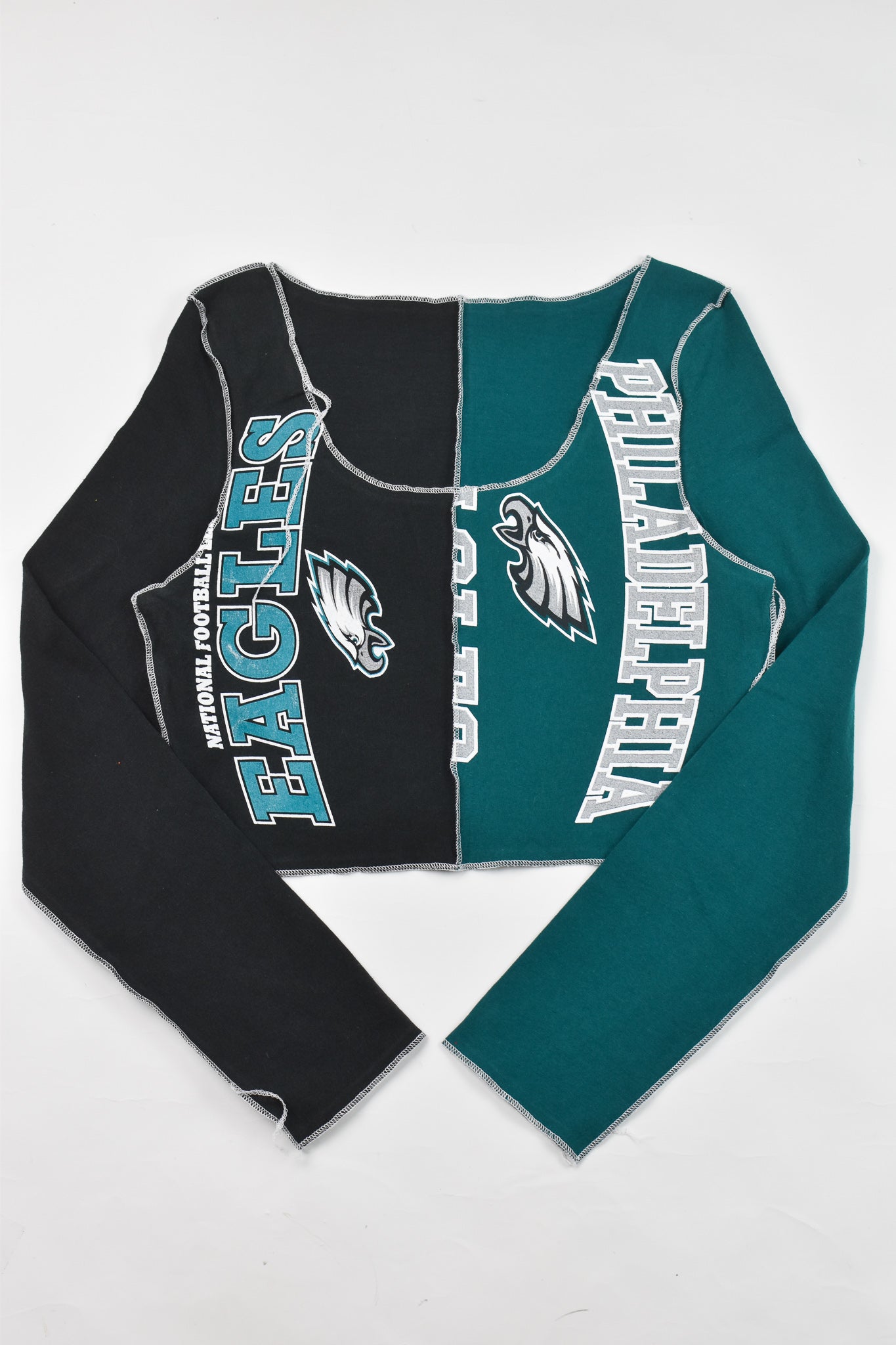 Upcycled Eagles Spliced Scoopneck Tops