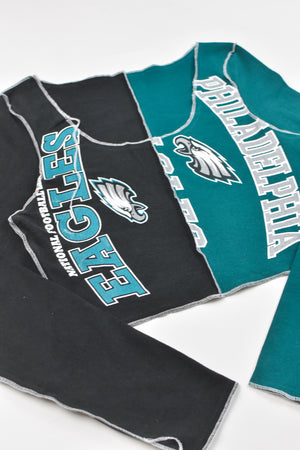 Upcycled Eagles Spliced Scoopneck Tops