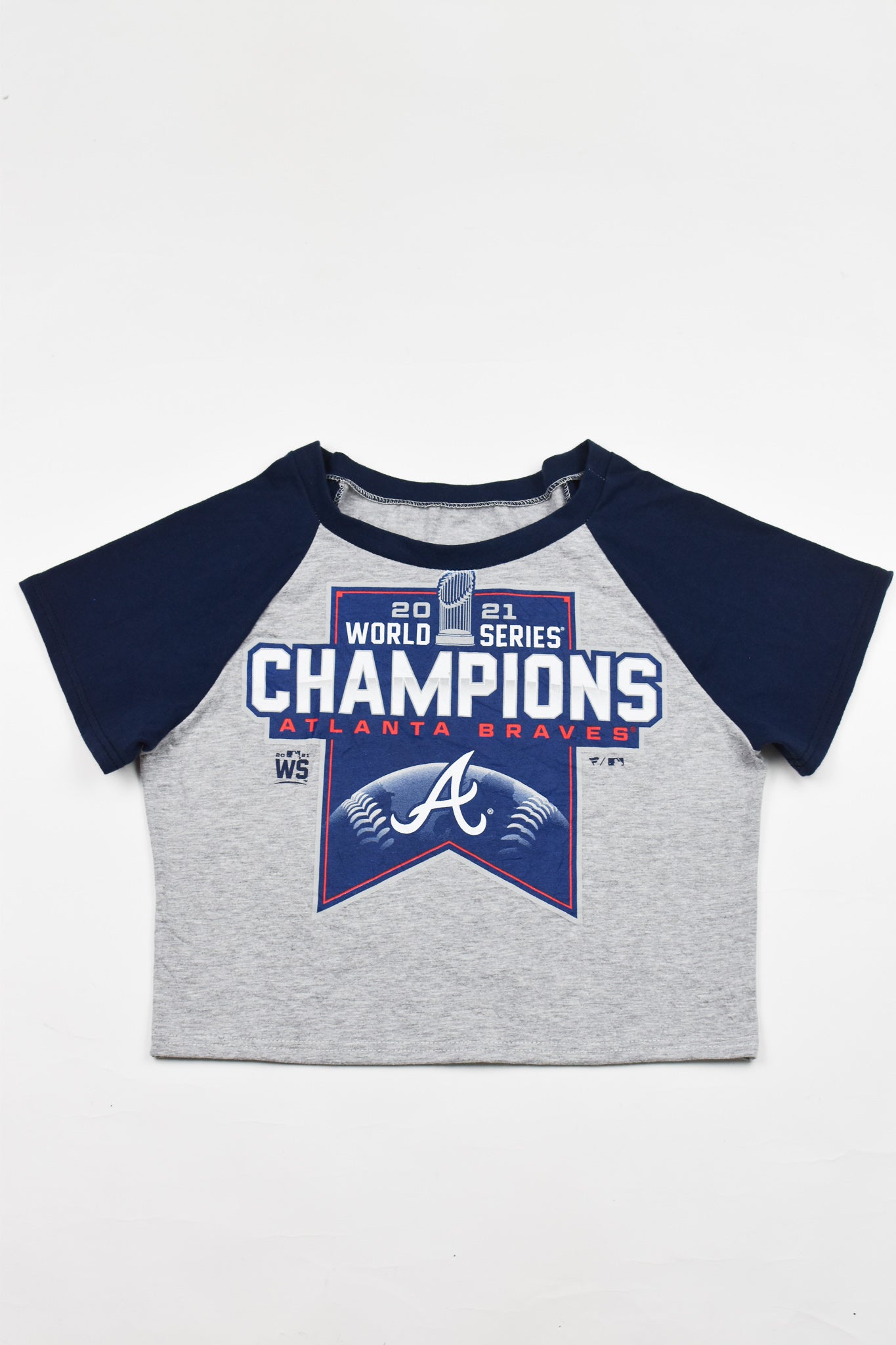 Upcycled Braves Baby Tee - Tonguetied Apparel
