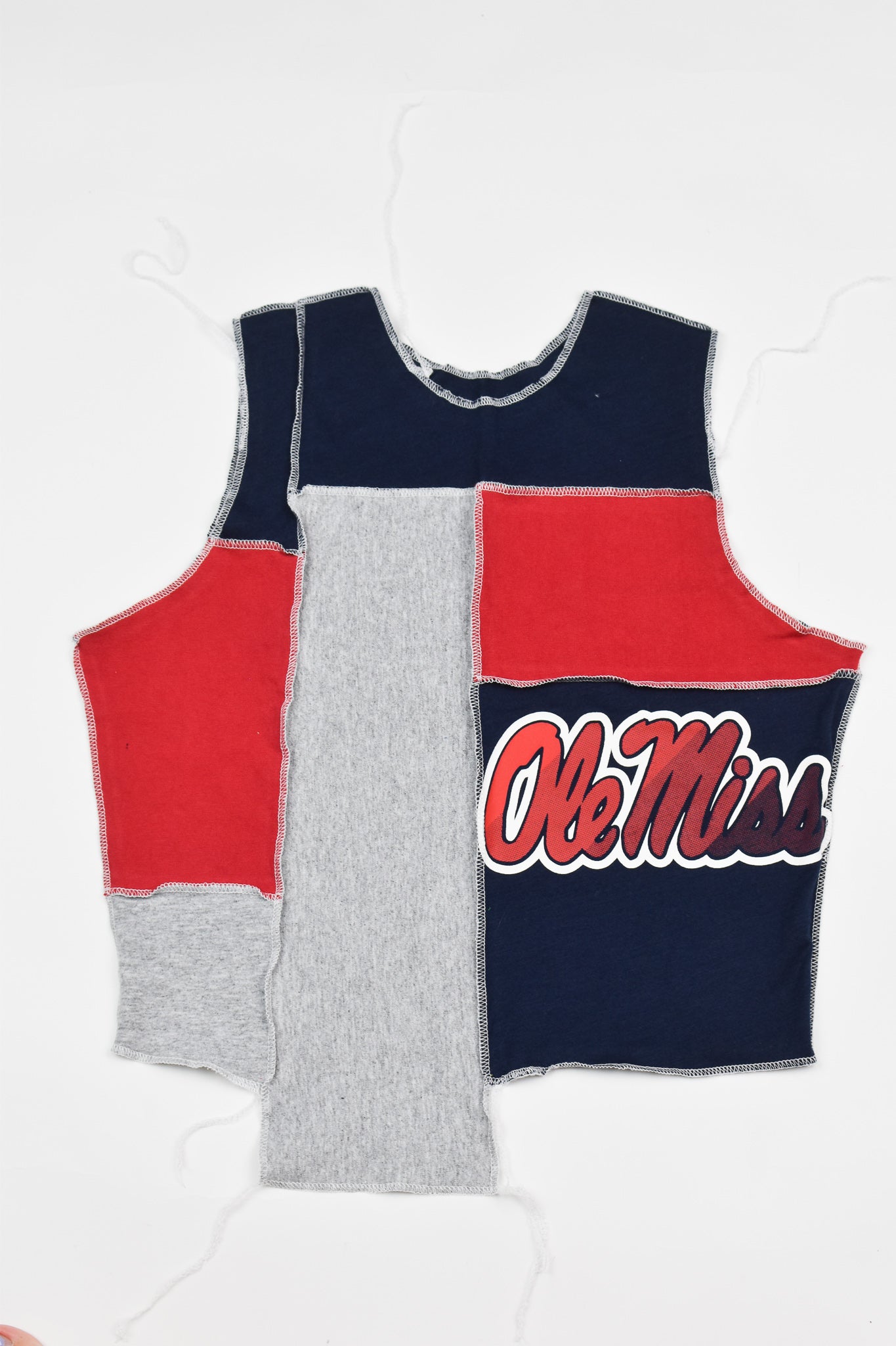 Upcycled Ole Miss Scrappy Tank Top