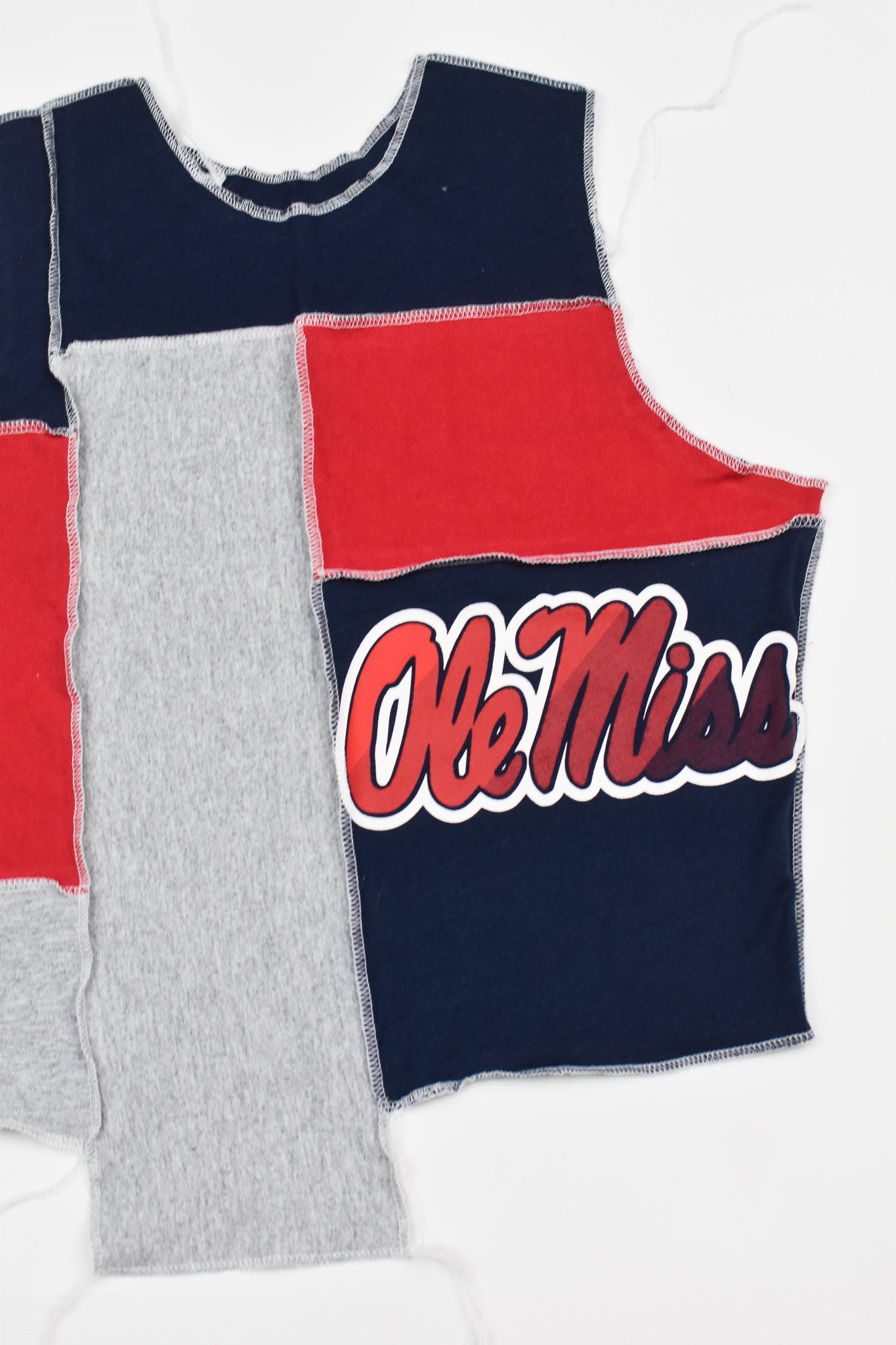 Upcycled Ole Miss Scrappy Tank Top