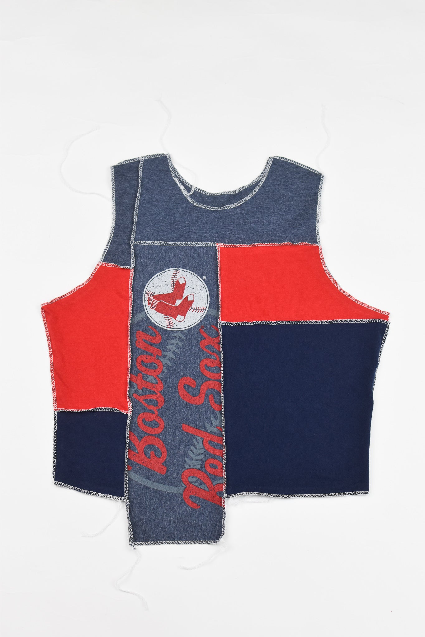 Upcycled Red Sox Scrappy Tank Top - Tonguetied Apparel