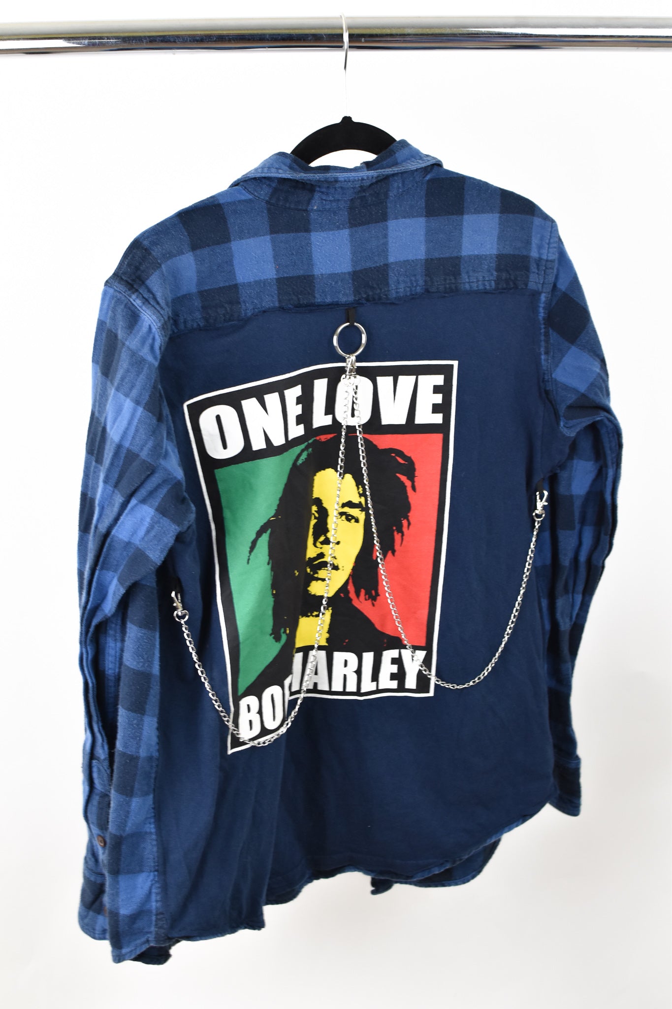 Upcycled Bob Marley Reverse Chain Rock Top