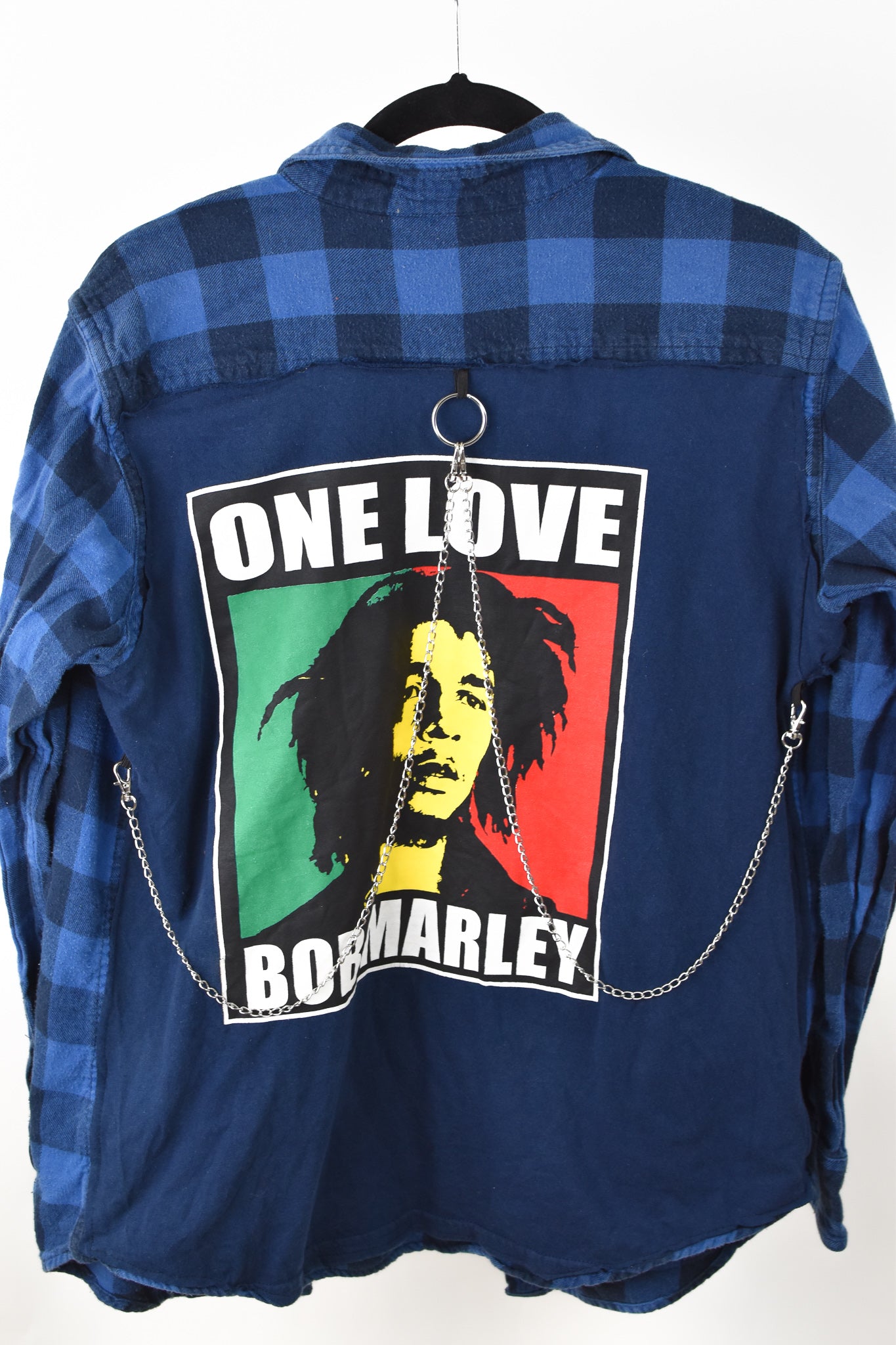 Upcycled Bob Marley Reverse Chain Rock Top