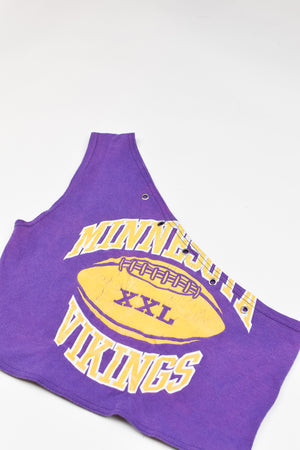 Upcycled Vikings One Shoulder Tank Top