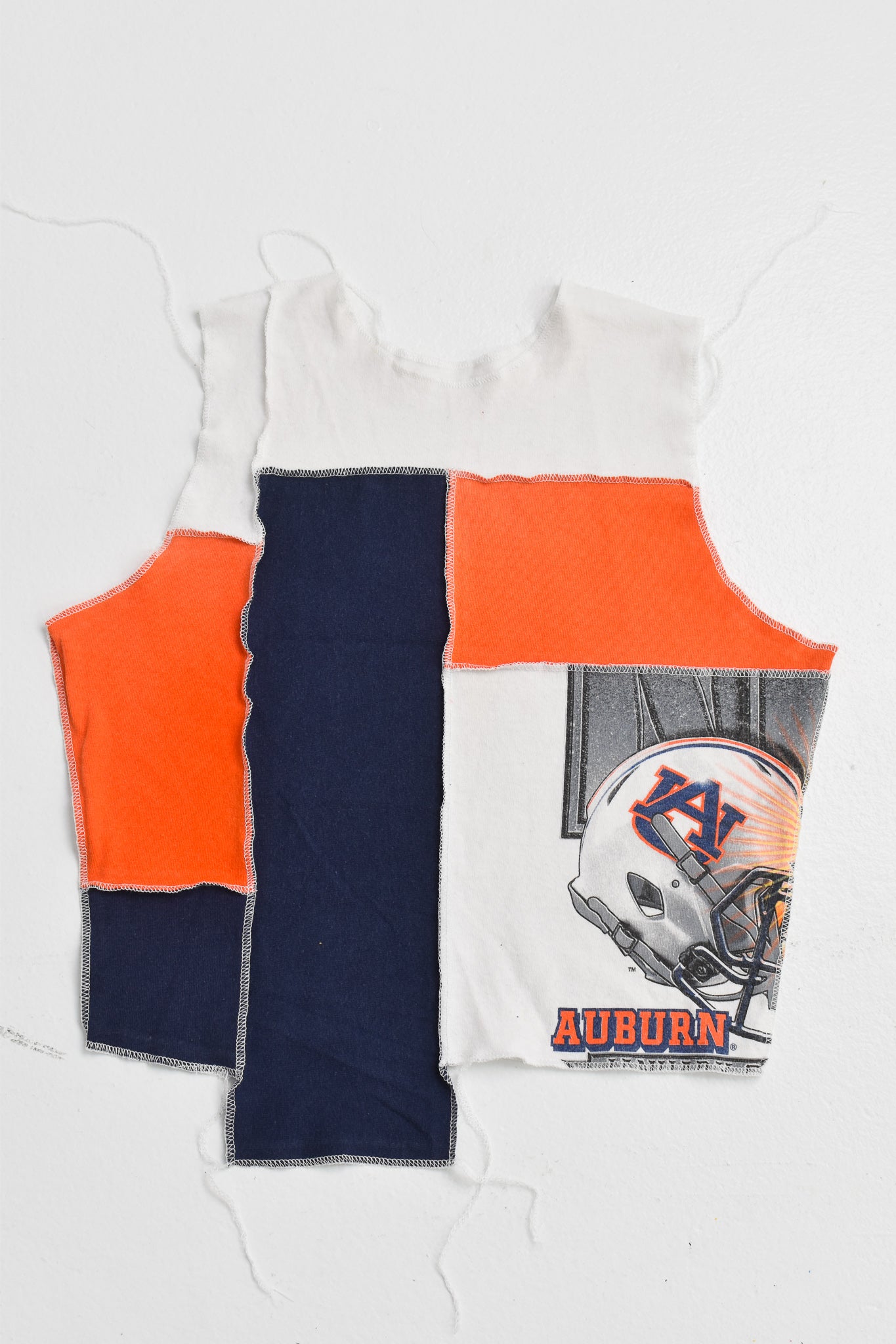 Upcycled Auburn Scrappy Tank Top