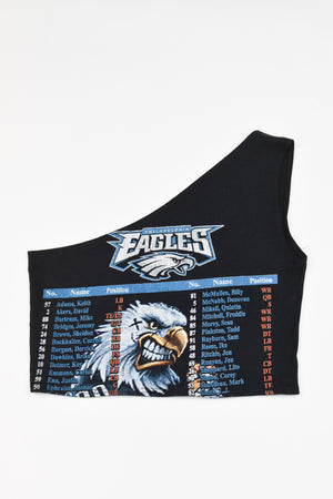 Upcycled Eagles One Shoulder Tank Top