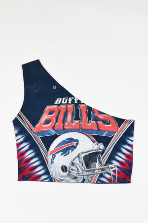 Upcycled Bills One Shoulder Tank Top