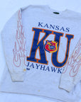 Upcycled VINTAGE Kansas Flame Sweatshirt