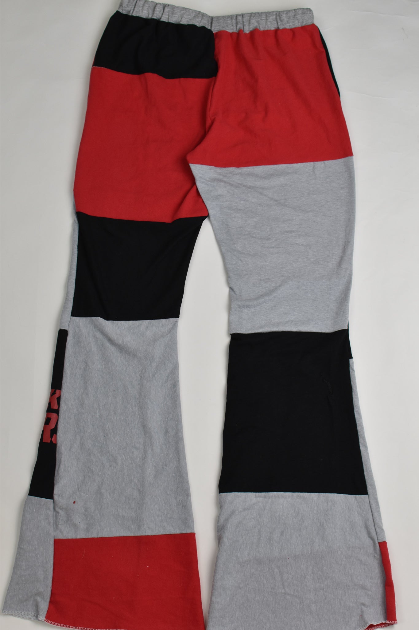 Upcycled Nebraska Patch Flare Pants