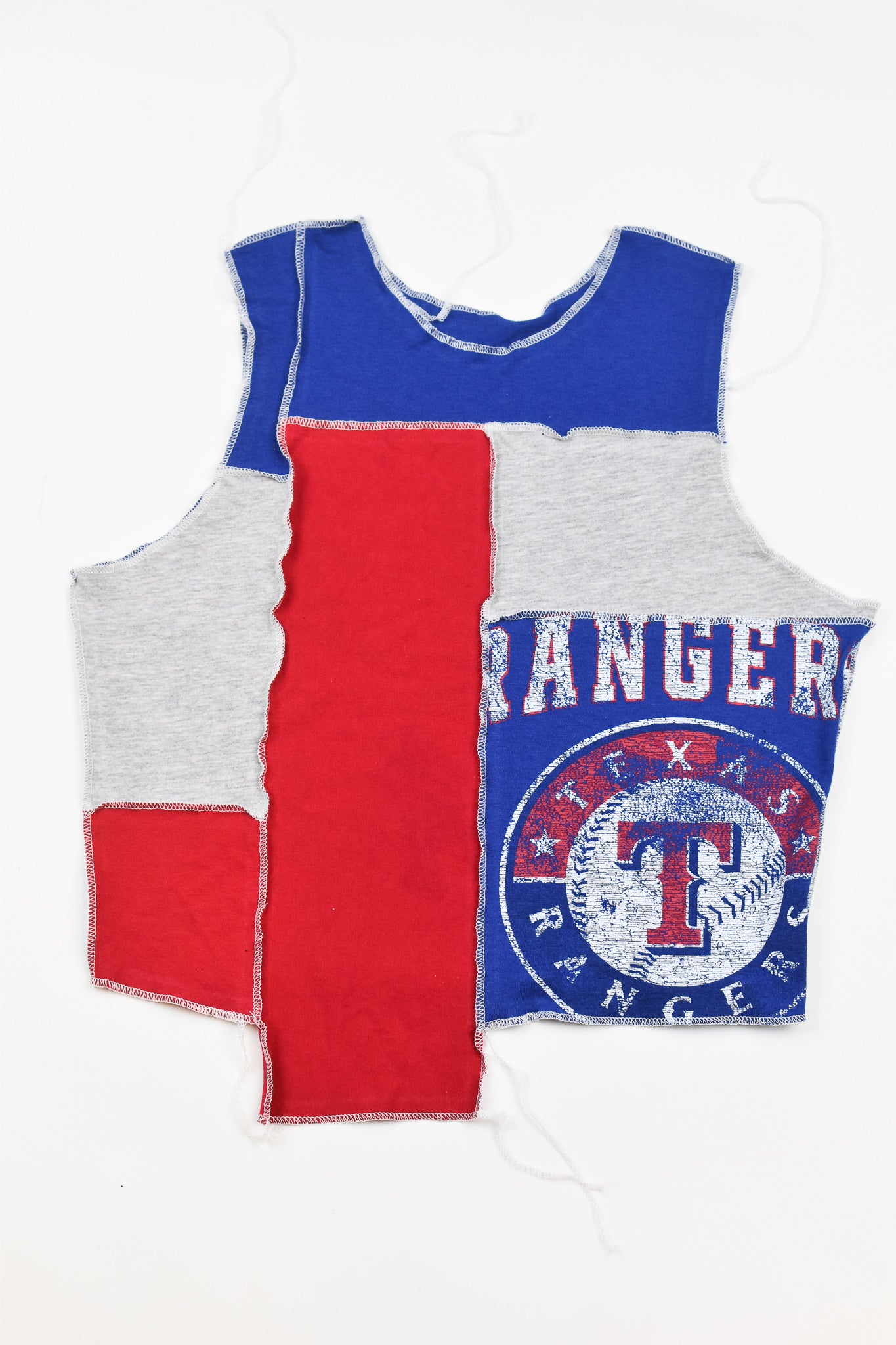 Upcycled TX Rangers Scrappy Tank Top