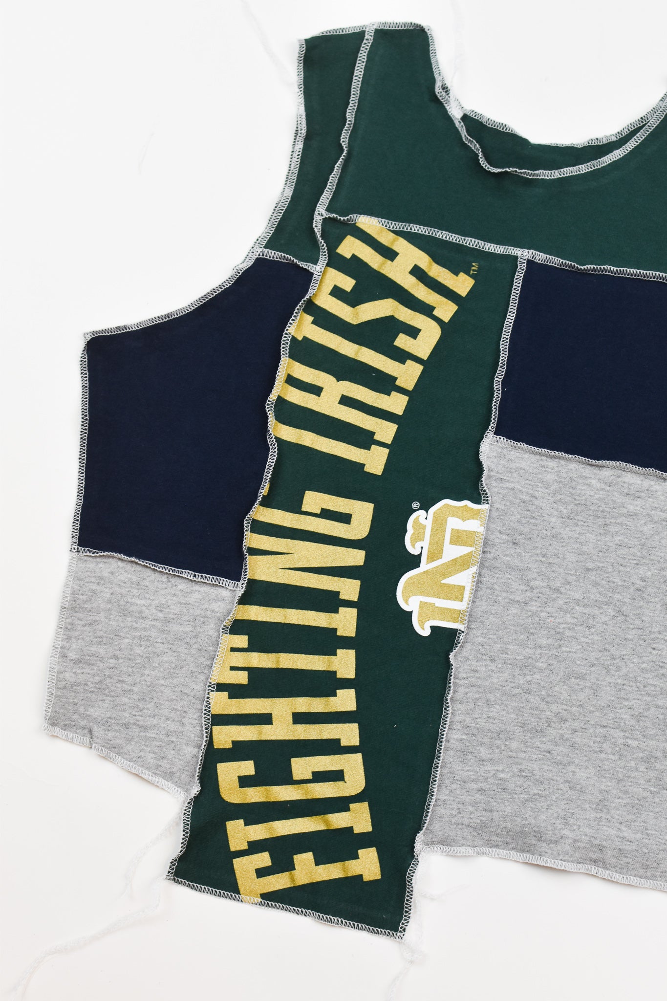 Upcycled Notre Dame Scrappy Tank Top