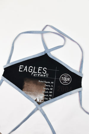 Upcycled Eagles Halter Tie Top