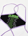 Upcycled Ed Sheeran Halter Tie Top