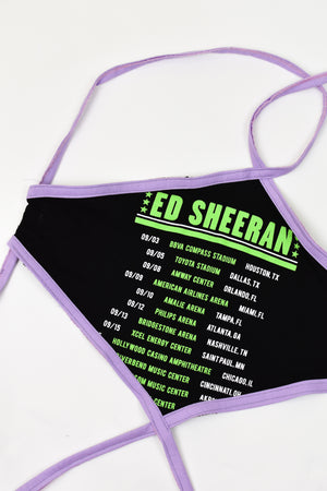 Upcycled Ed Sheeran Halter Tie Top