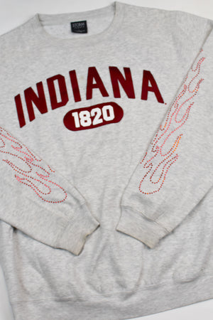 Upcycled Vintage Indiana Flame Sweatshirt