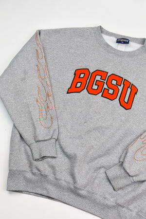 Upcycled Vintage Bowling Green Flame Sweatshirt