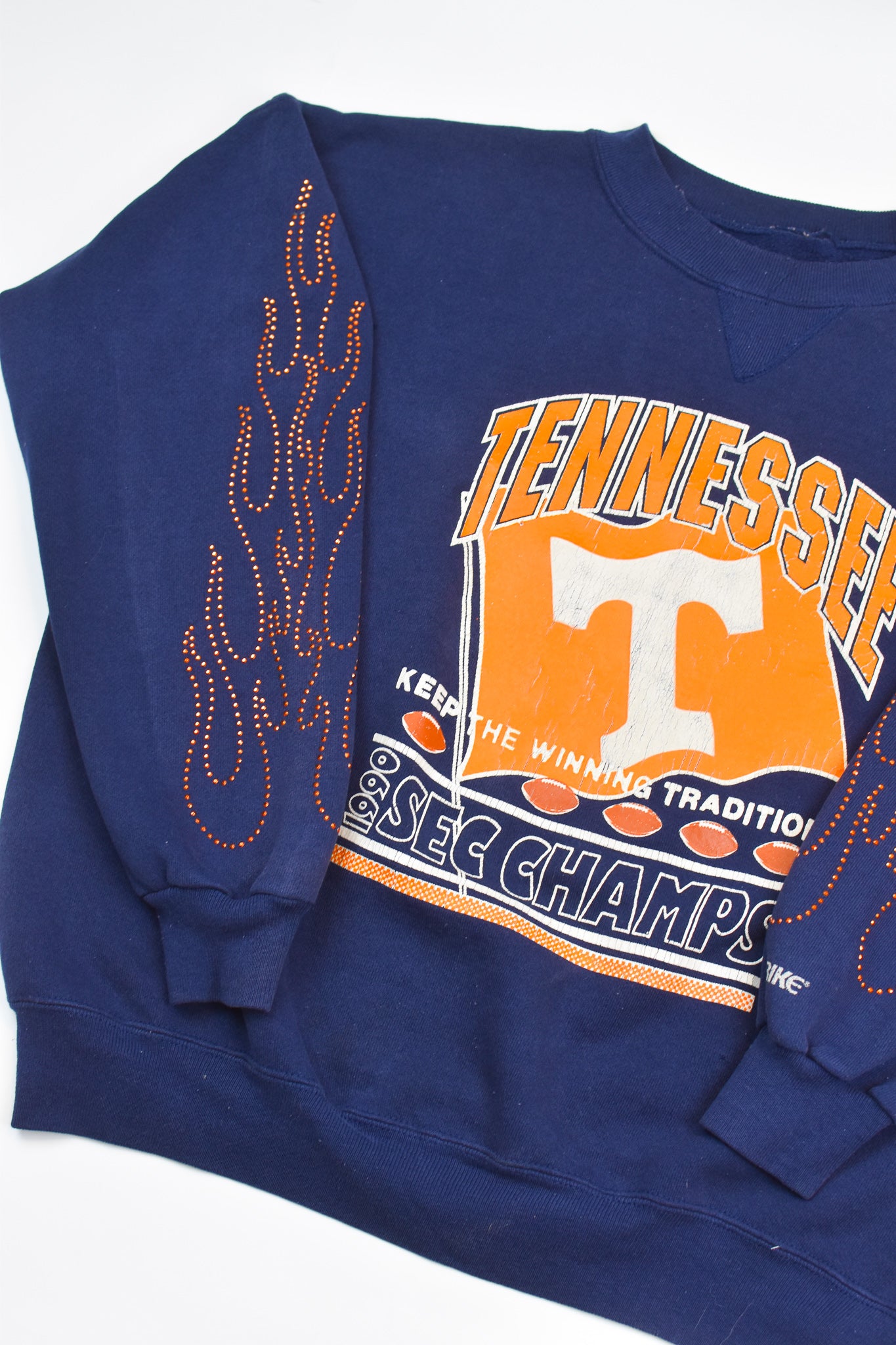 Upcycled Vintage Tennessee Flame Sweatshirt