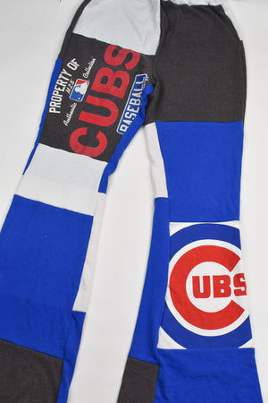 Upcycled Cubs Patch Flare Pants