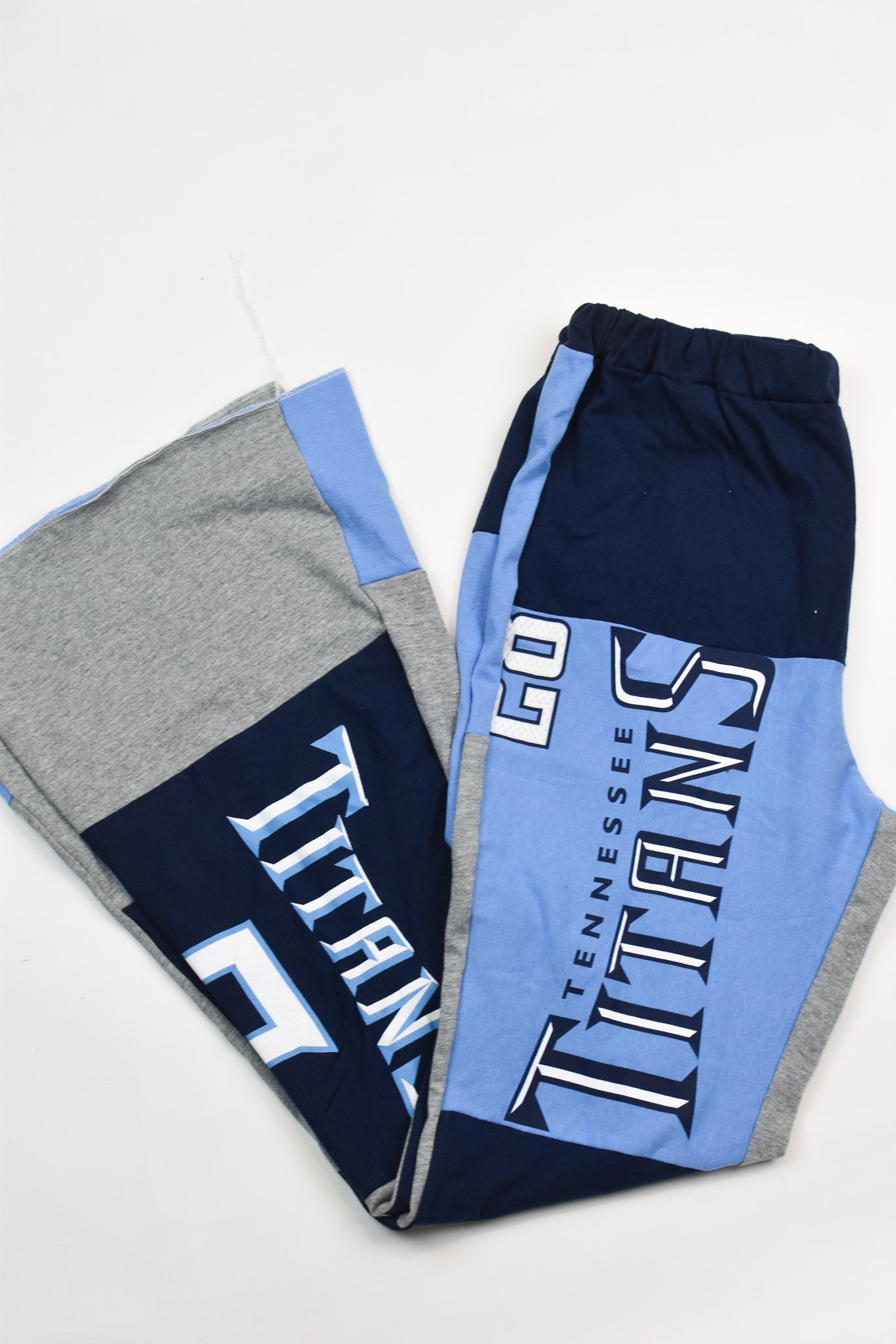 Upcycled Titans Patch Flare Pants - Tonguetied Apparel