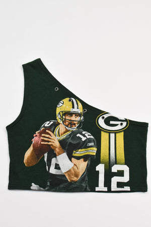 Upcycled Packers One Shoulder Tank