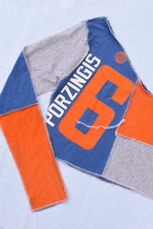 Upcycled Knicks Long Sleeve Scrappy Top