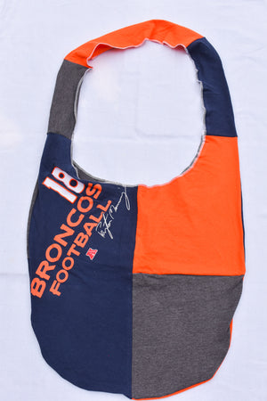 Upcycled Broncos Patch Bag