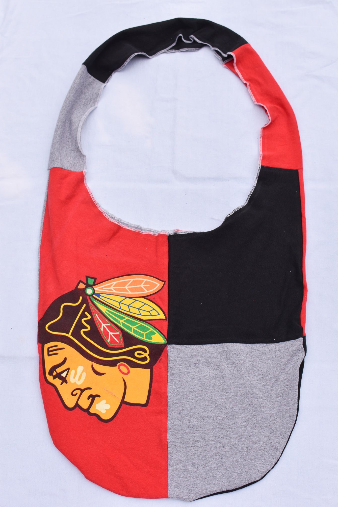 Upcycled Blackhawks Patch Bag