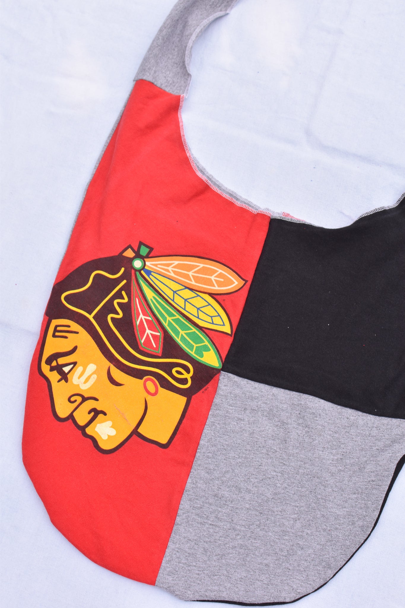 Upcycled Blackhawks Patch Bag