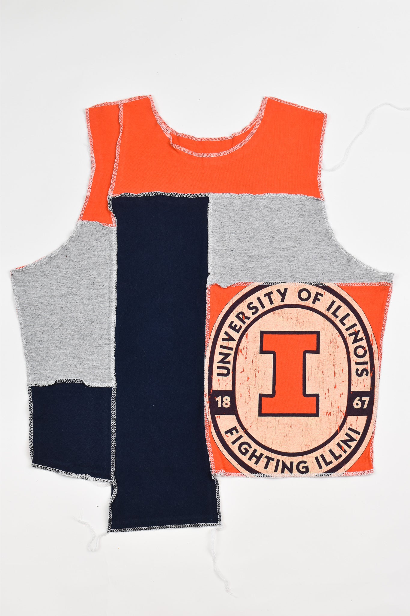 Upcycled Illinois Scrappy Tank Top