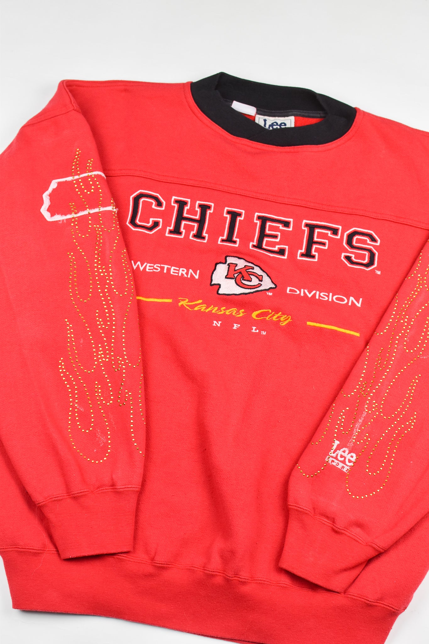 Upcycled Vintage Chiefs Flame Sweatshirt
