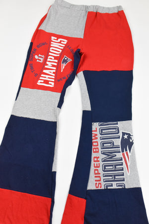 Upcycled Patriots Patch Flare Pants