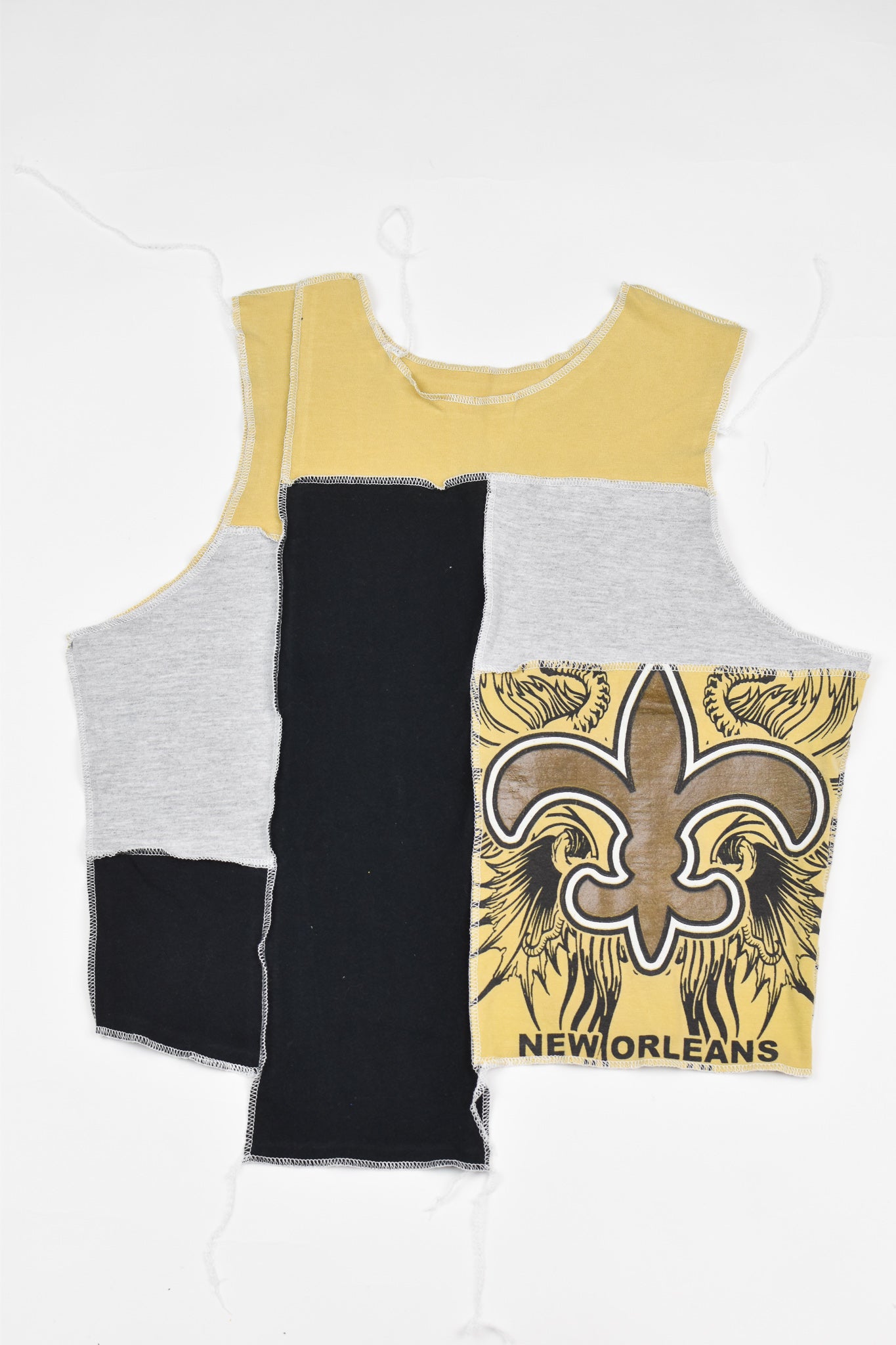 Upcycled Saints Scrappy Tank Top
