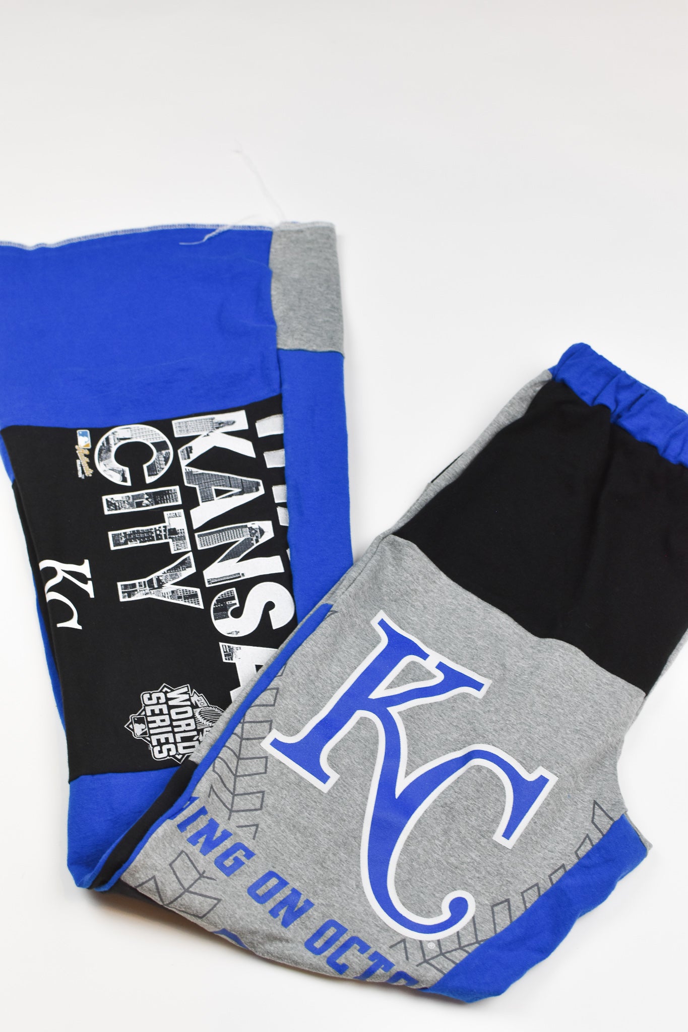 Upcycled Royals Patch Flare Pants