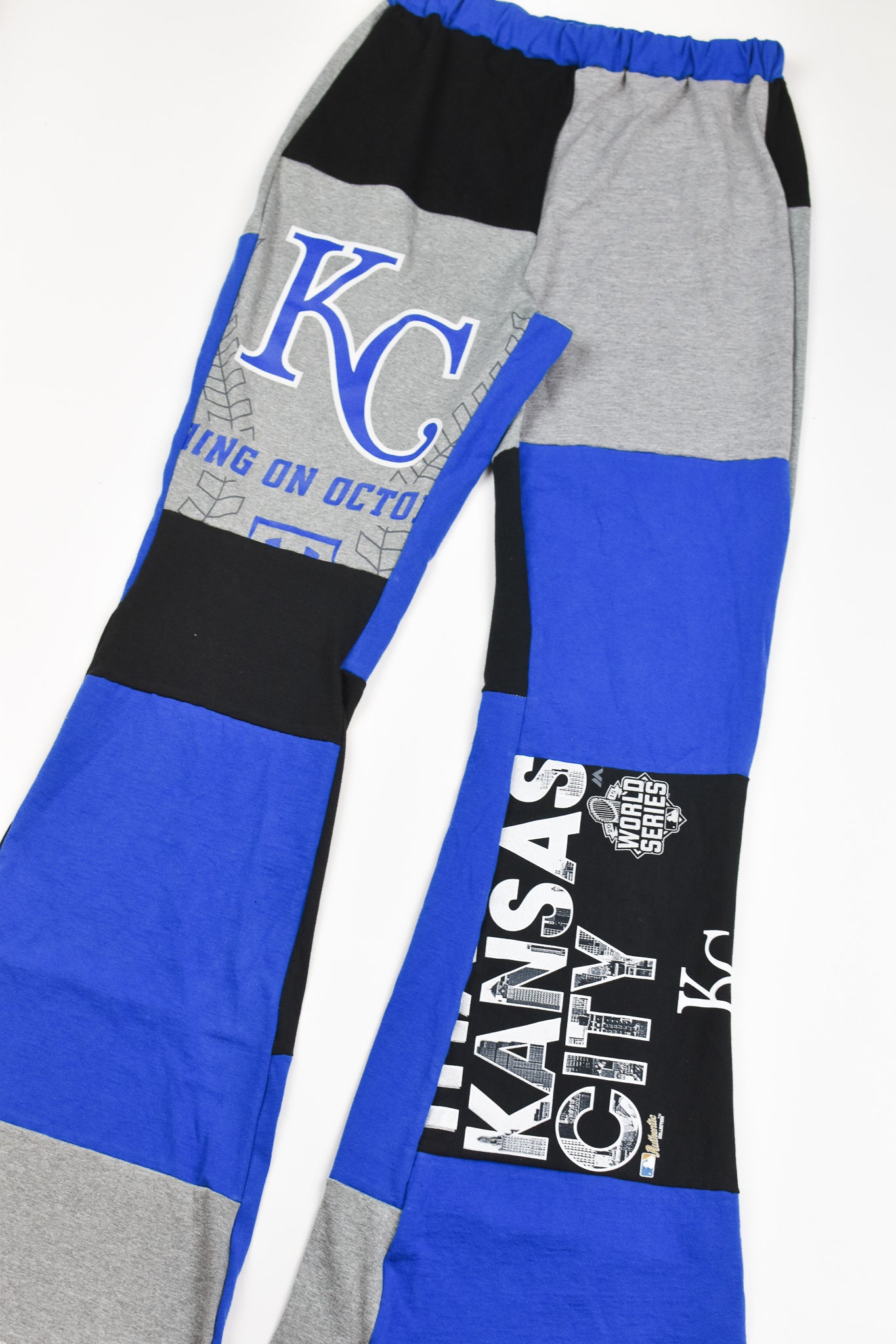 Upcycled Royals Patch Flare Pants