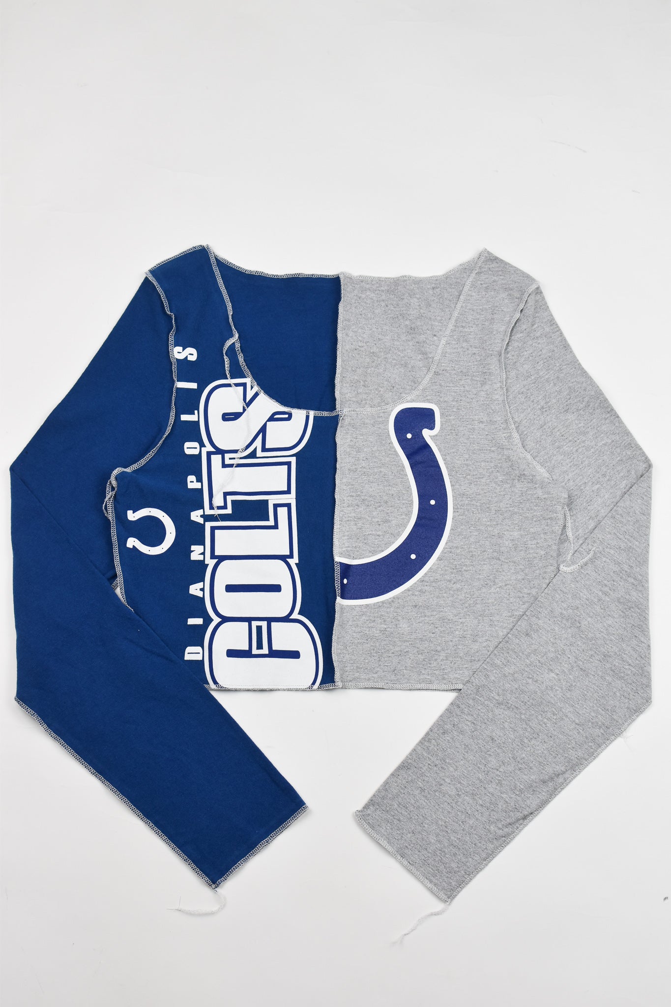 Upcycled Colts Spliced Scoopneck Top
