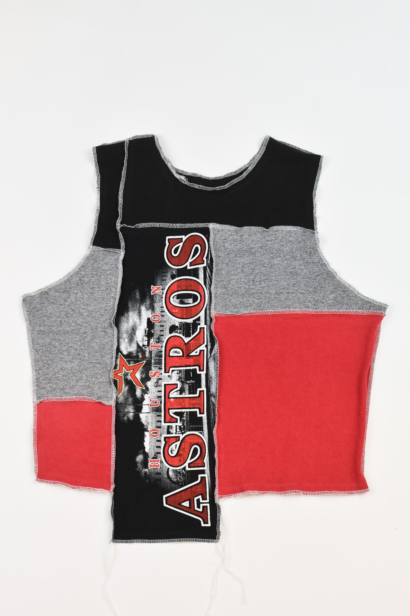 Upcycled Astros Scrappy Tank Top - Tonguetied Apparel