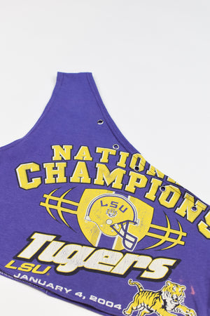 Upcycled LSU One Shoulder Tank