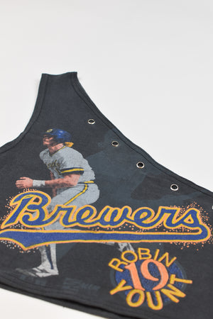 Upcycled Brewers One Shoulder Tank Top
