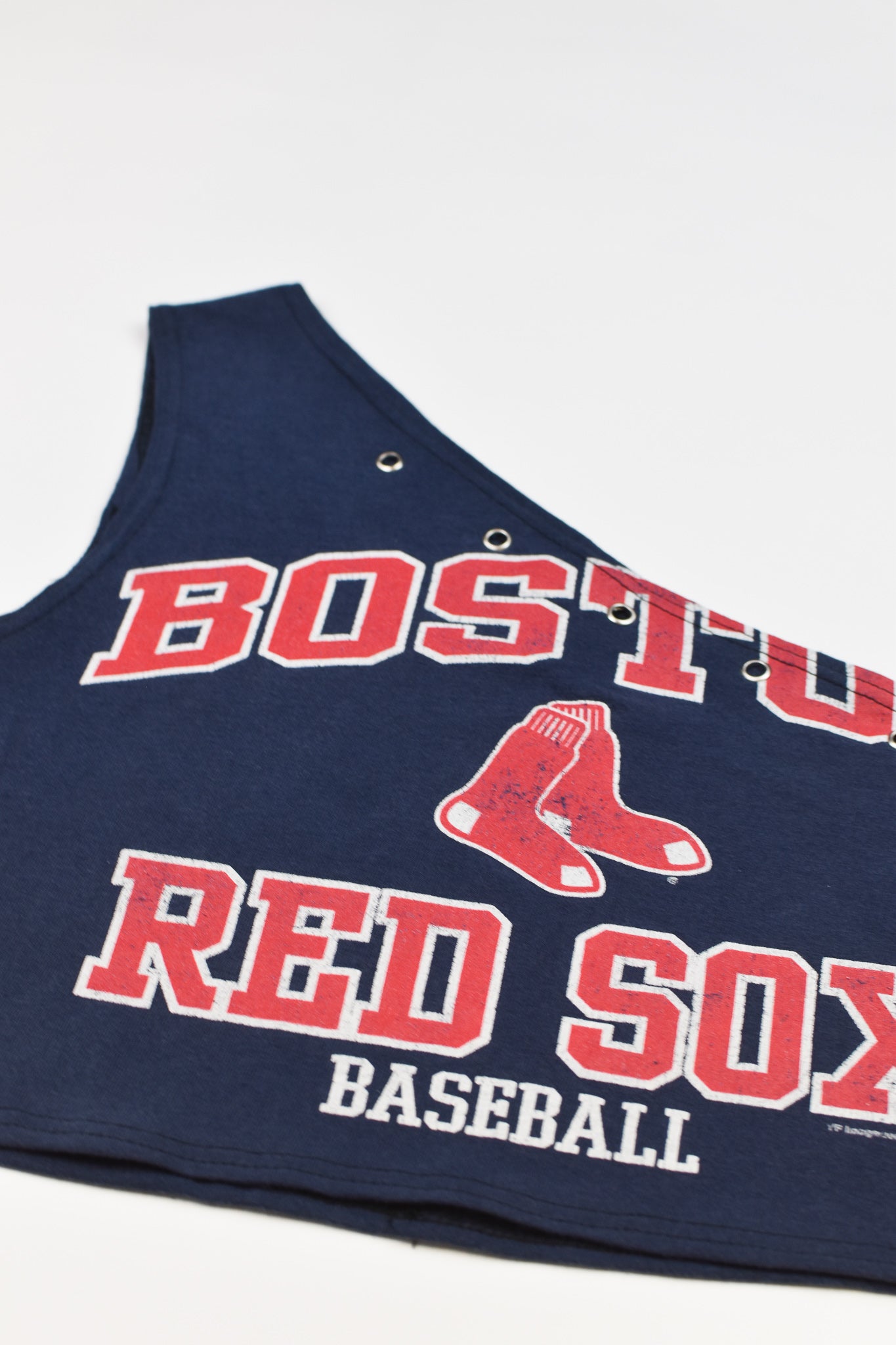 Upcycled Red Sox One Shoulder Tank