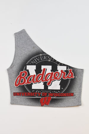 Upcycled Wisconsin One Shoulder Tank