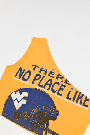 Upcycled West Virginia One Shoulder Tank Top