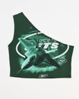 Upcycled Jets One Shoulder Tank Top