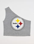 Upcycled Steelers One Shoulder Tank Top