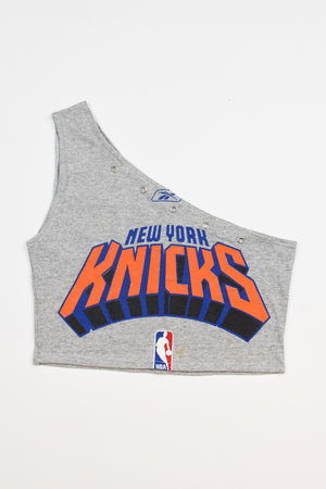 Upcycled Knicks One Shoulder Tank Top