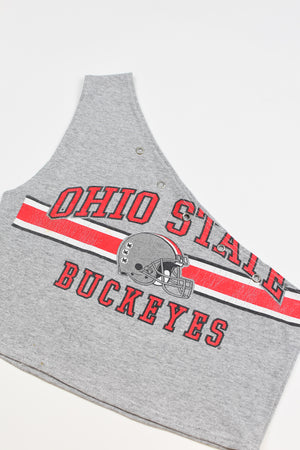 Upcycled Ohio State One Shoulder Tank Top
