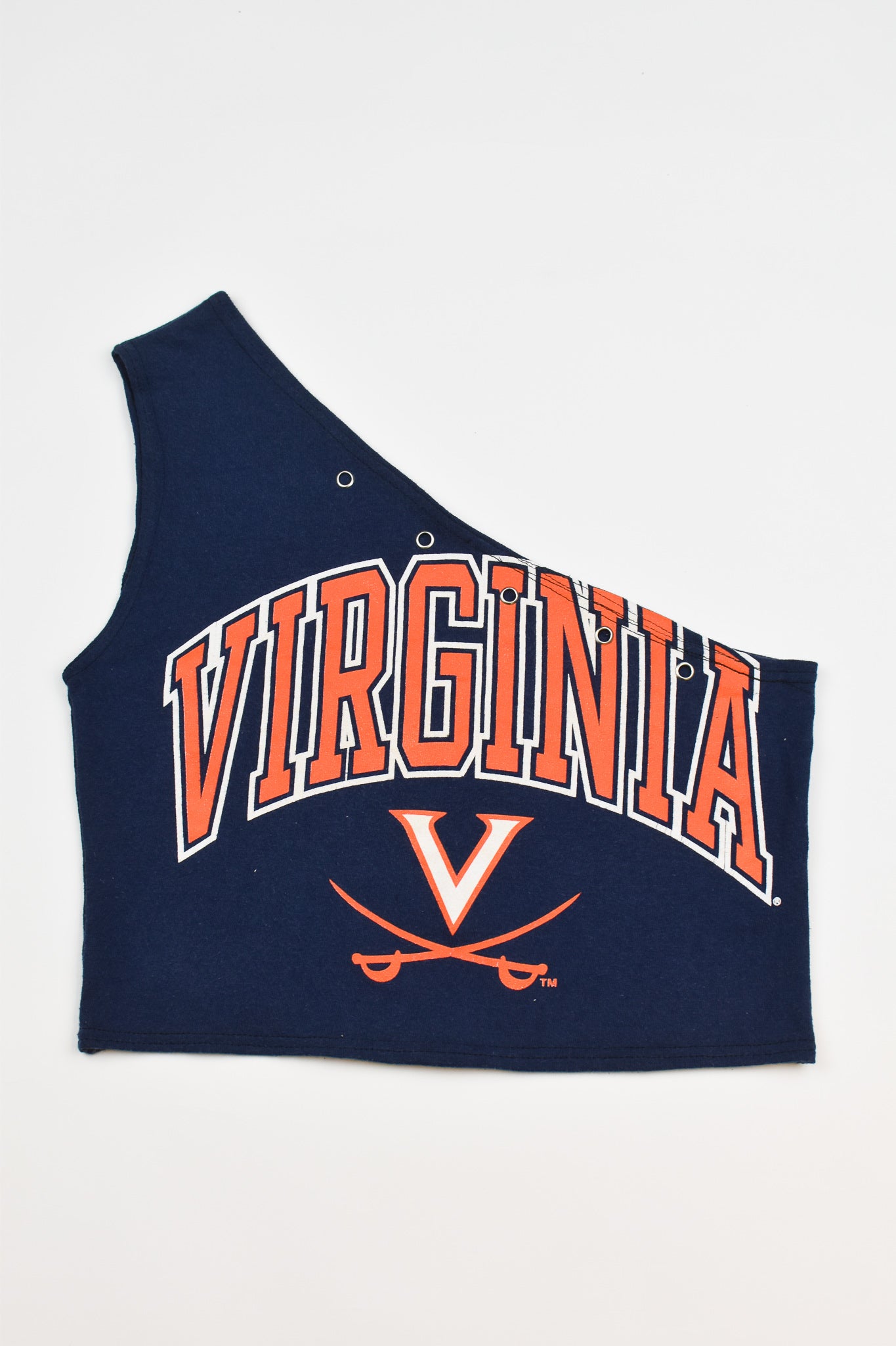 Upcycled UVA One Shoulder Tank Top
