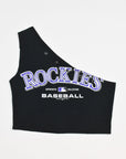 Upcycled Rockies One Shoulder Tank Top