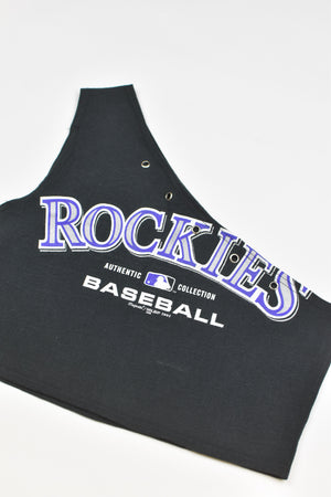 Upcycled Rockies One Shoulder Tank Top