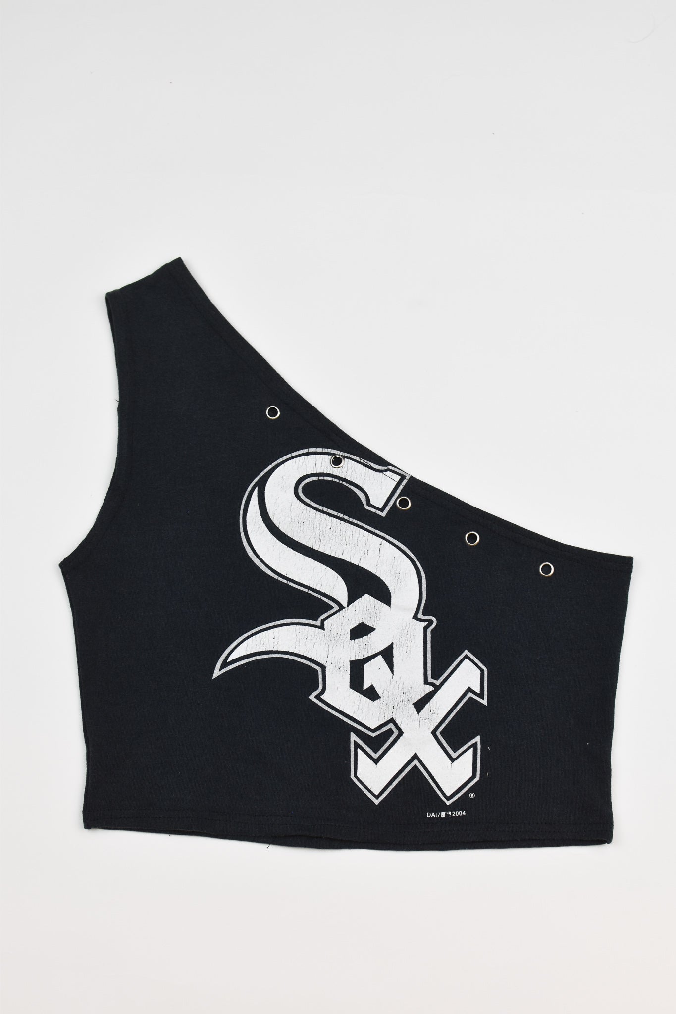 Upcycled White Sox One Shoulder Tank Top